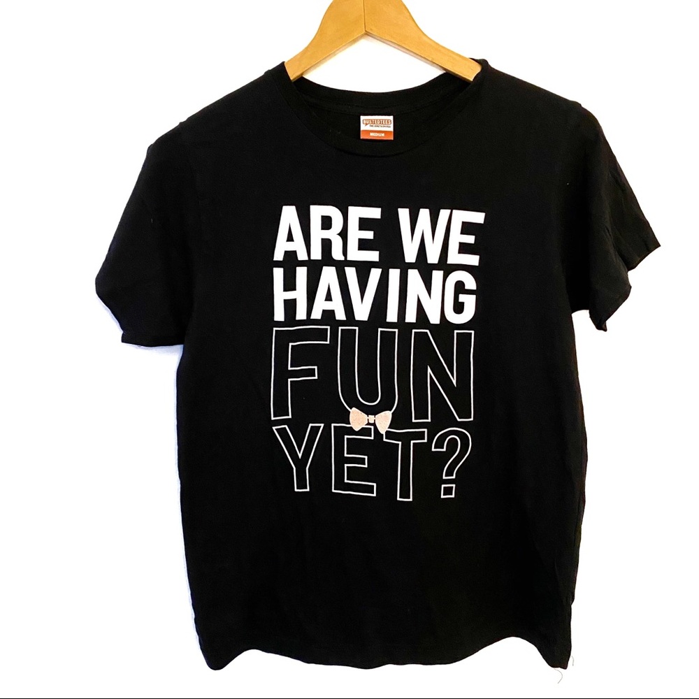 Black Party Down BustedTees Graphic Tee